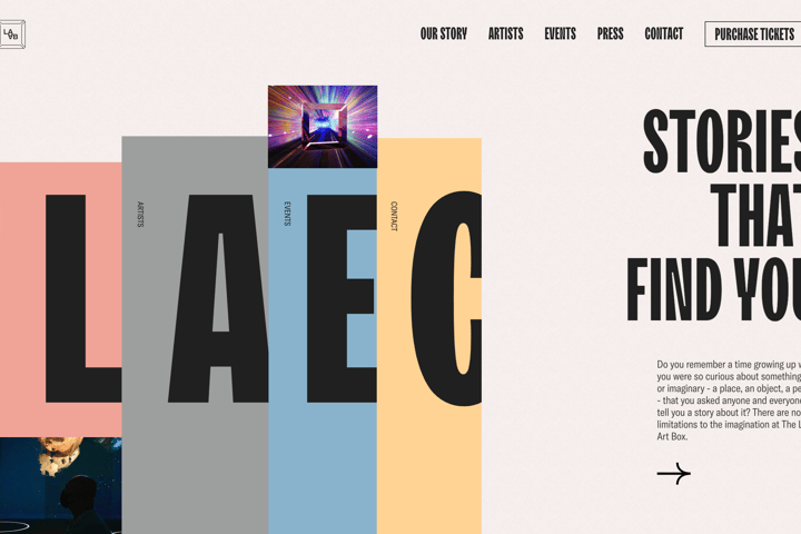 The LA Art Box website preview